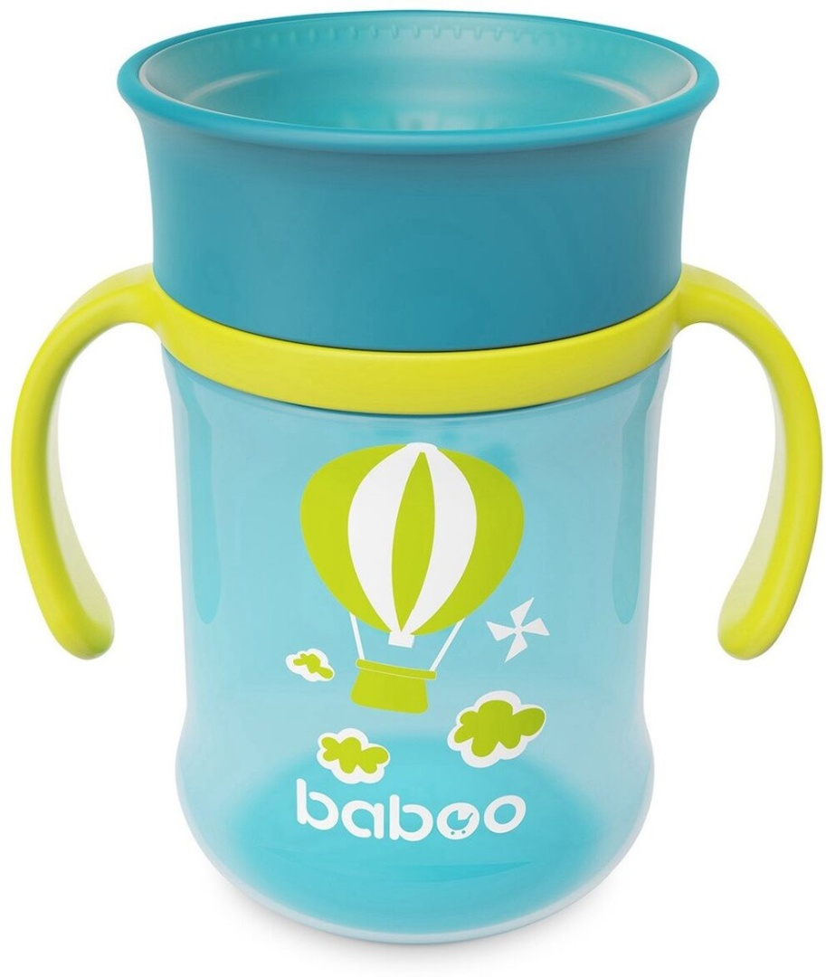 Поильник Baboo 1266449 Transport 360° зеленый 12 мес+ 300 мл