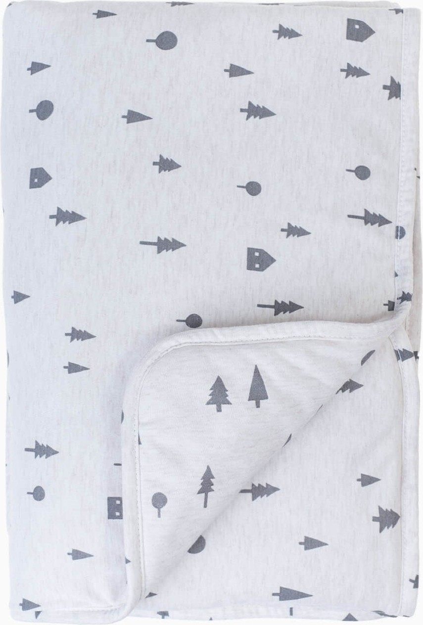 Зимний детский одеяло Boumini с двусторонним наполнителем из хлопкового волокна "Сосновый лес"