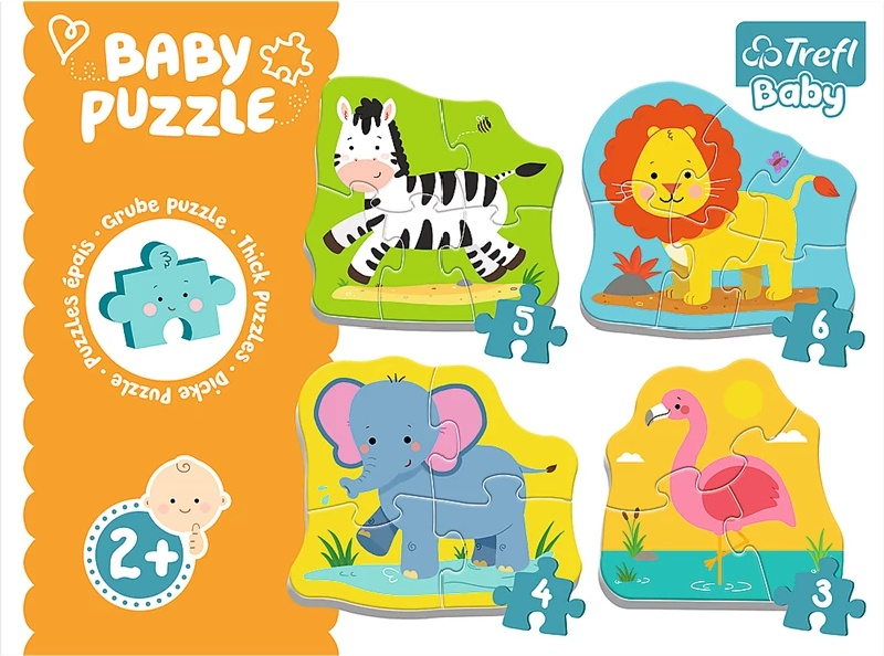 Пазл Trefl Baby 4 в 1 Животные сафари 36073