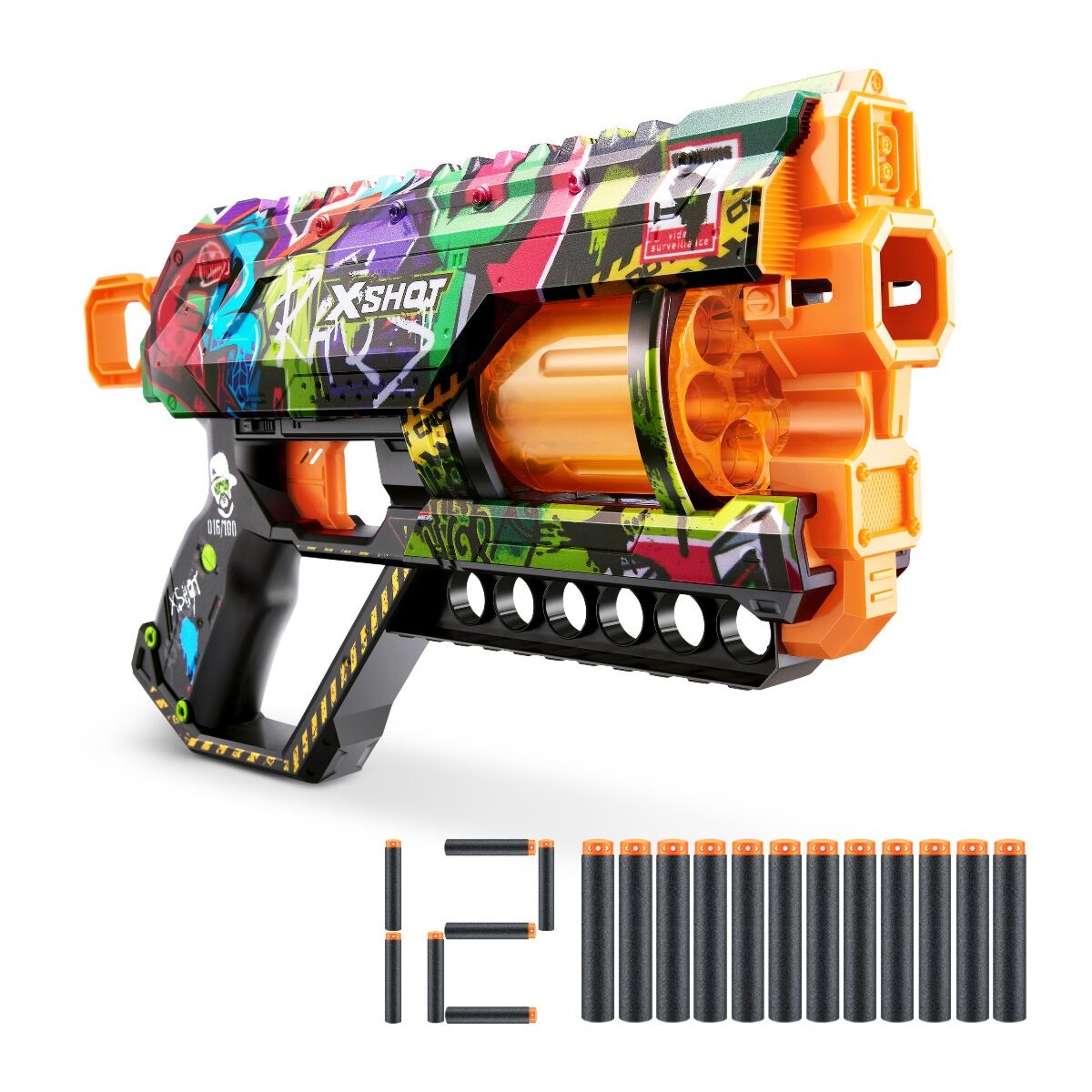 Купить X-Shot: Skins. Бластер Griefer - Graffiti с 12 стрелами в онлайн ...