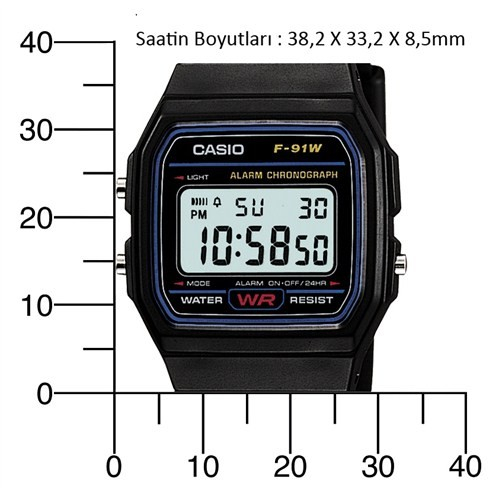Цифровые мужские наручные часы Casio F-91W-1DG