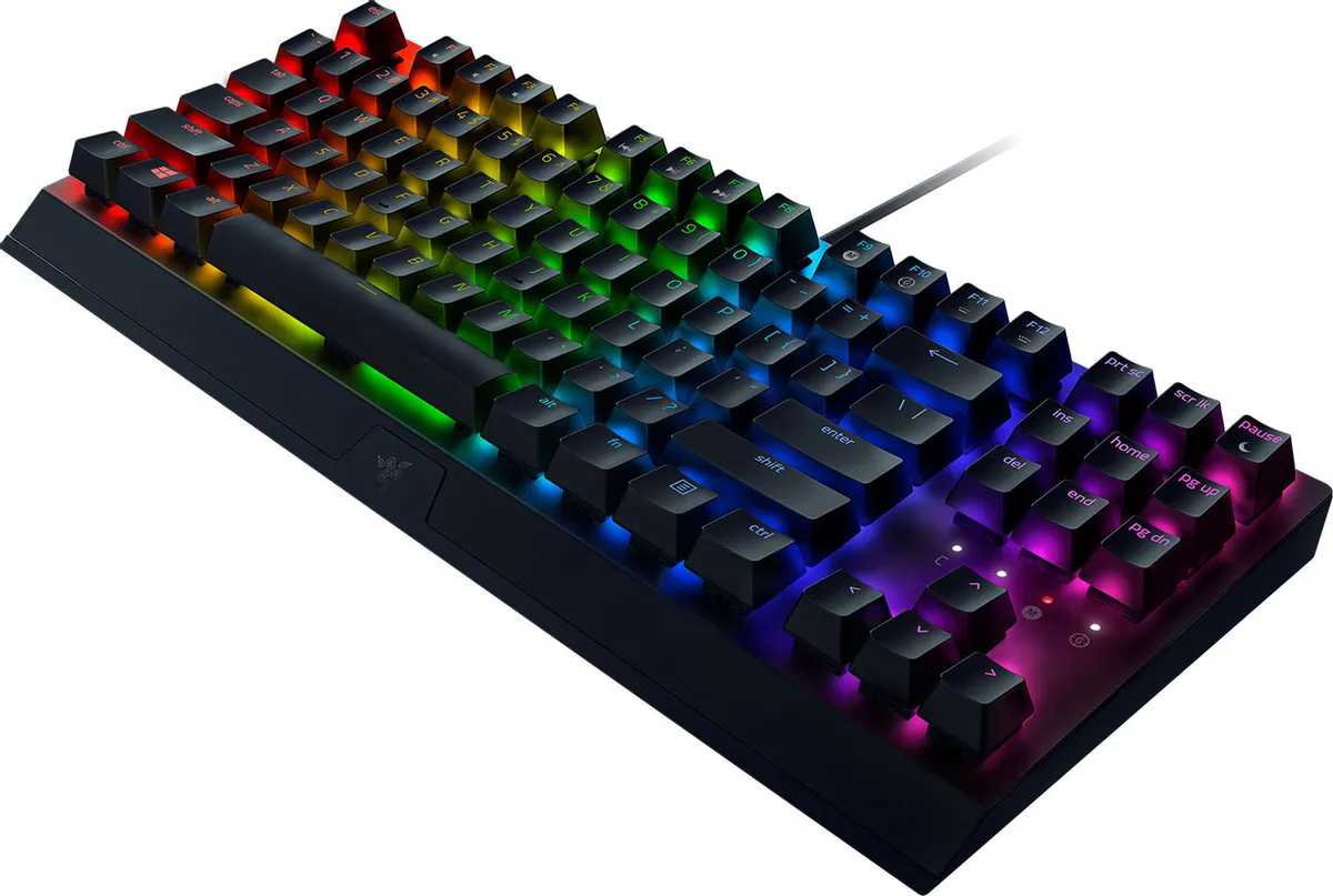Клавиатура игровая  Razer ЧерныйWidow V3 Tenkeyless Chroma (Green Switch)
