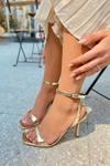 Женские туфли на каблуке из патентованной кожи Meddy Gold