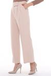 Cedy Women's Palazzo, High Waist Belt Velcro Trousers, Oversize Original Cut, C3002 Beige