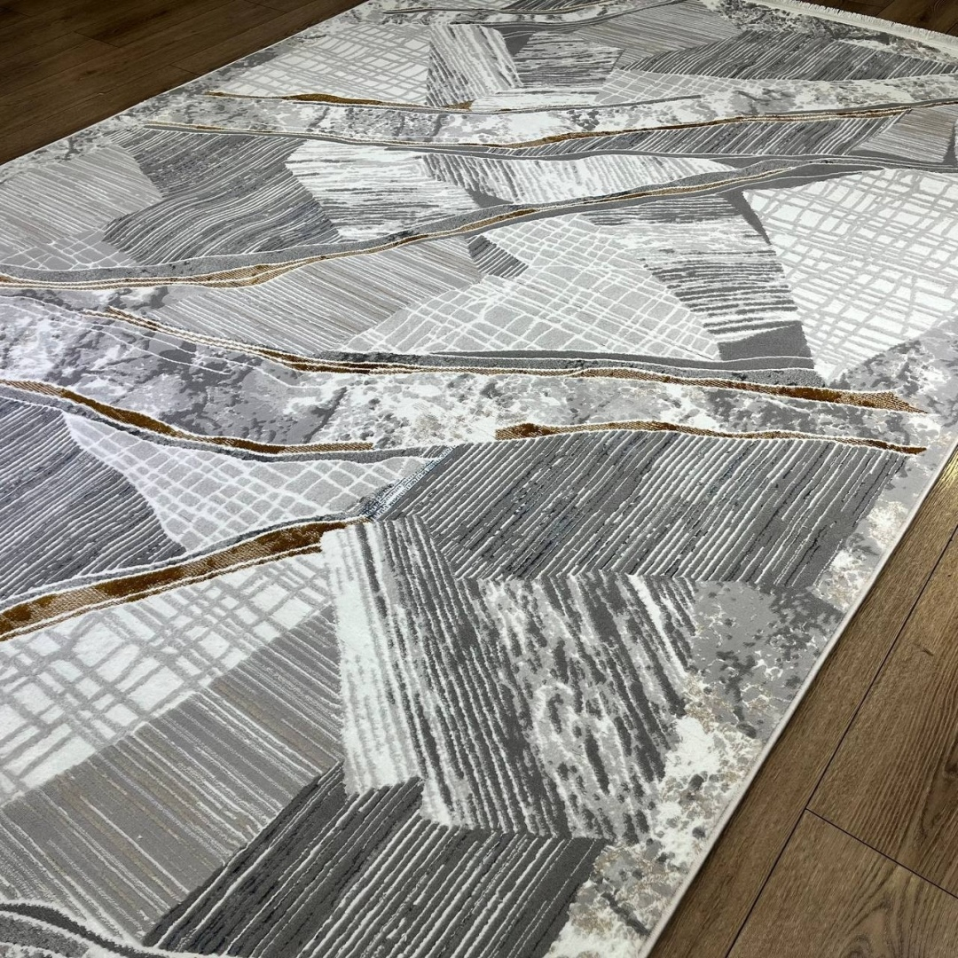 Bal Tekstil ковер 150x230 см, Edesa Soft F991A Light Grey Kemik