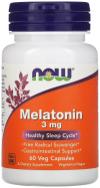 NOW Melatonin 3 мг, 60 капс