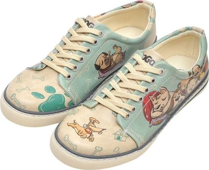 Женские кроссовки Dogo с принтом спящих собак / веганская обувь / напечатанный дизайн