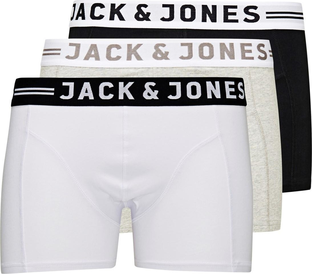 Набор боксеров Jack & Jones черно-белый для мужчин из 3 шт. 12081832