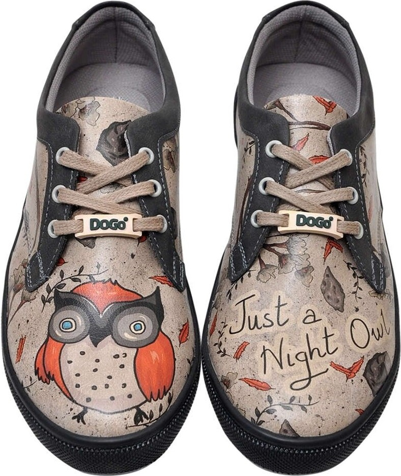 Женские ботинки Dogo с дизайном "Ночная сова" из печатного корда, веганские.