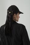 For You Accessories Angel Embroidered Peaked Black Baseball Cap S27110