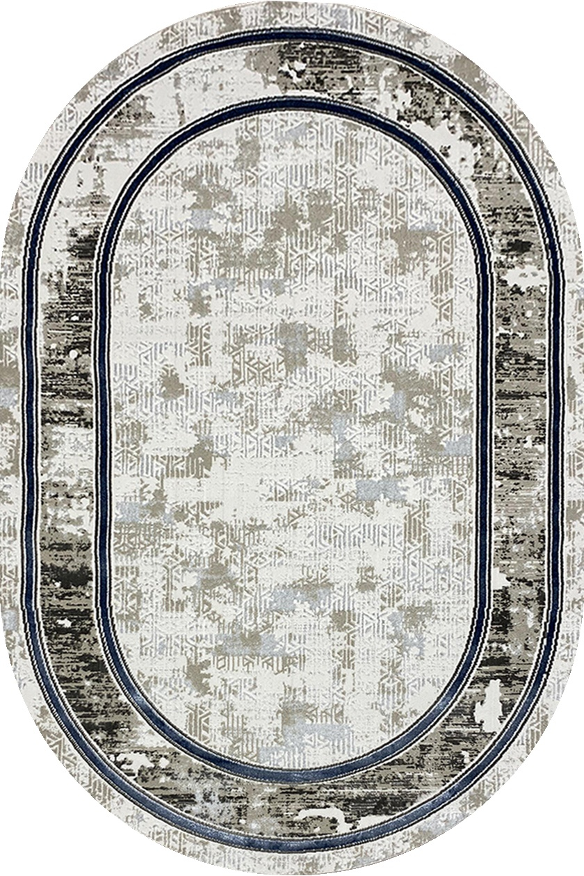 Bal Tekstil ковер 150x230 см, Magnat L092B Cream Blue Oval