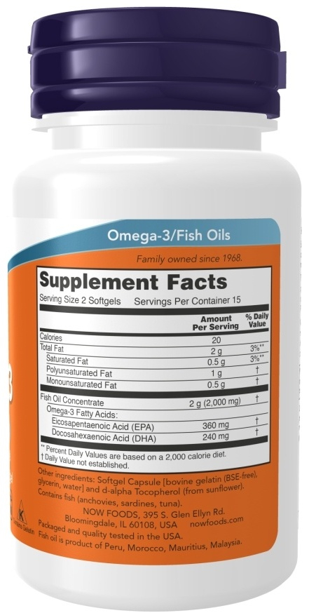 NOW Omega-3, 30 капс.