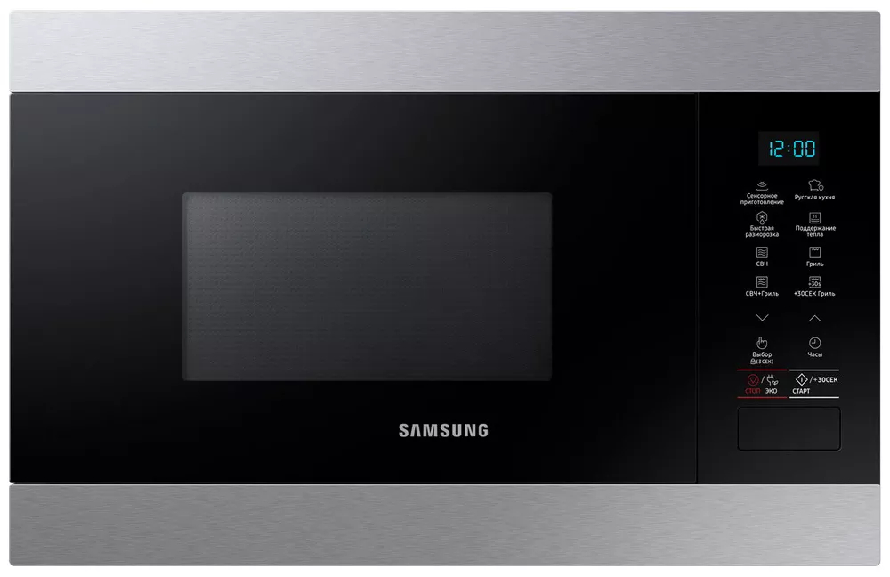 Встраиваемая микроволновая печь Samsung MG-22M8074AT/BW Cеребристая
